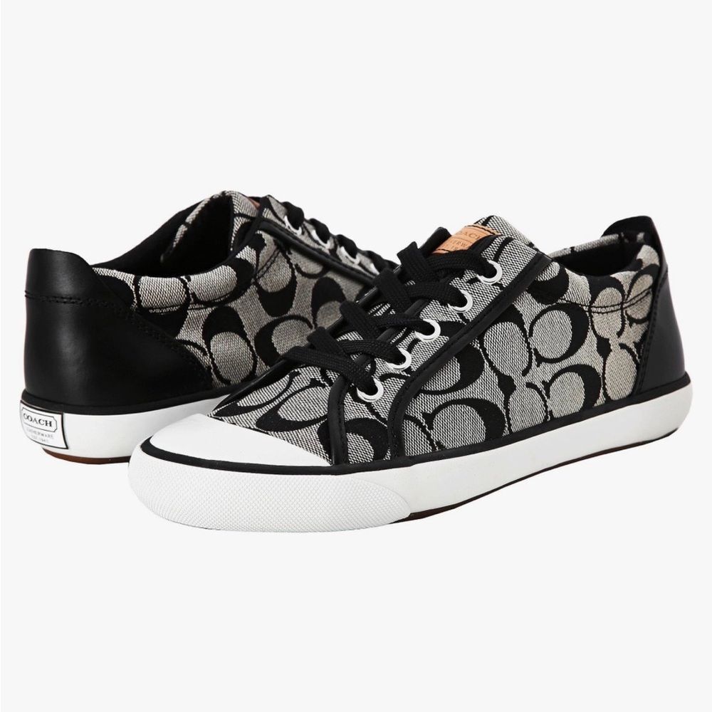 Coach Barrett Signature C Jacquard & Leather Sneakers - size 9B - Picture 1 of 12